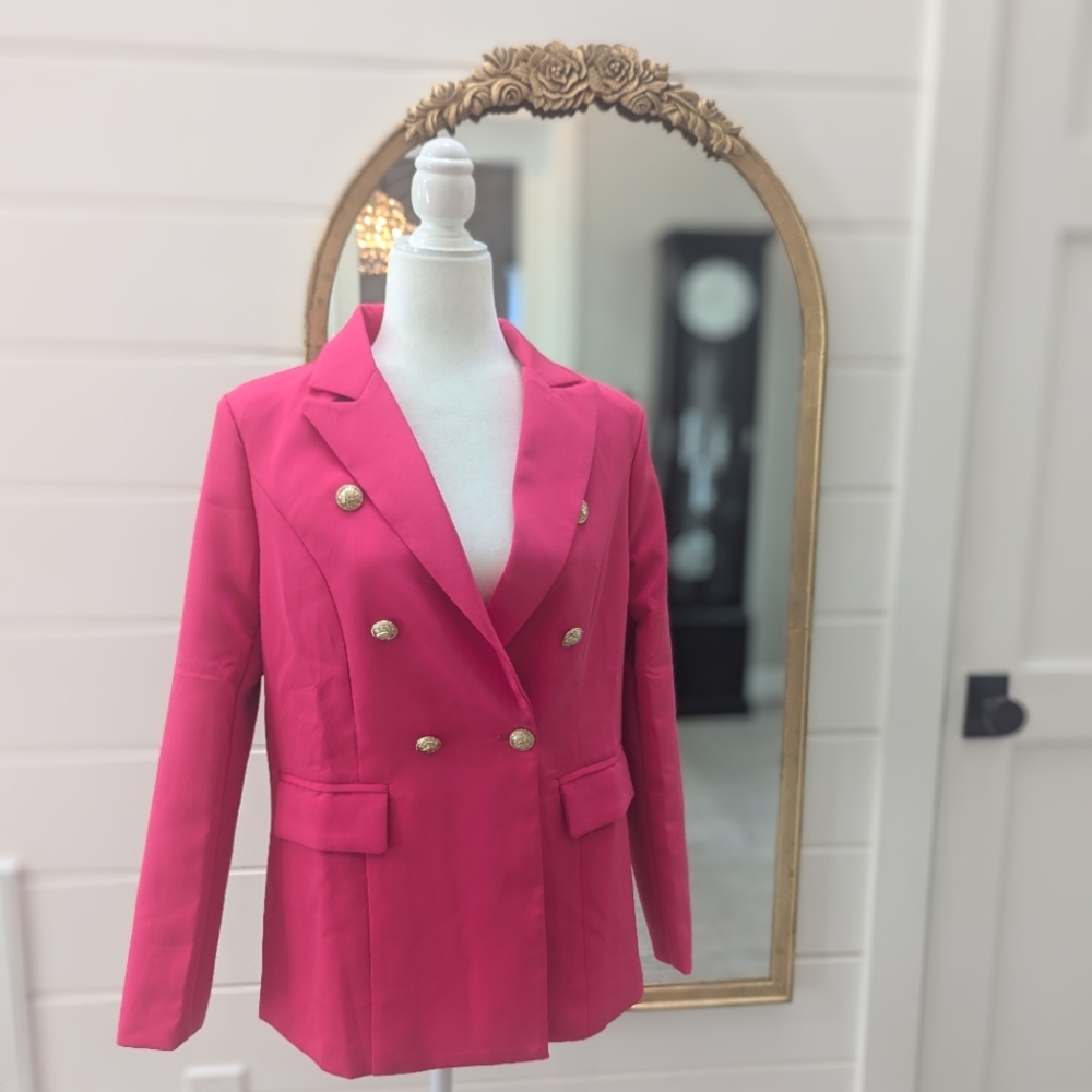 Sunday Up Barbiecore Blazer, size M